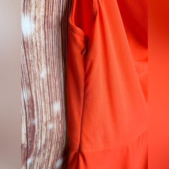 Marine Lu Tangerine Orange Rhinstone Cocktail Dress Size Small. - Picture 6 of 6